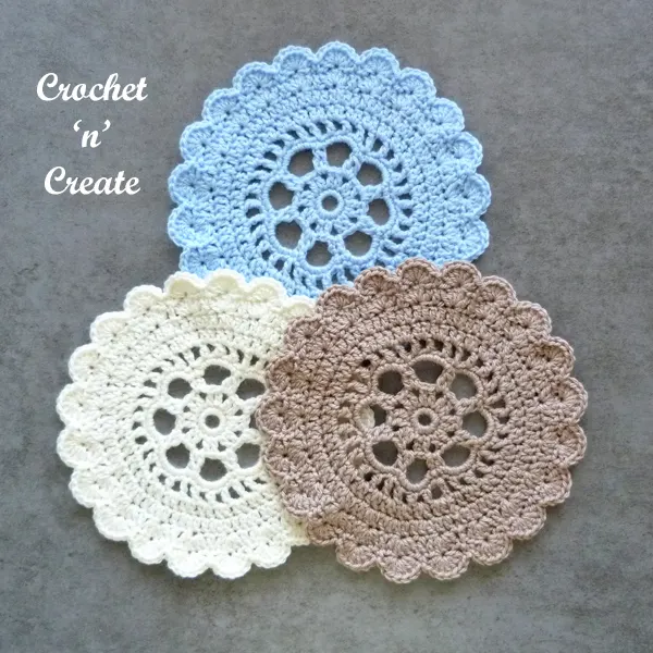 shell edge lace doily