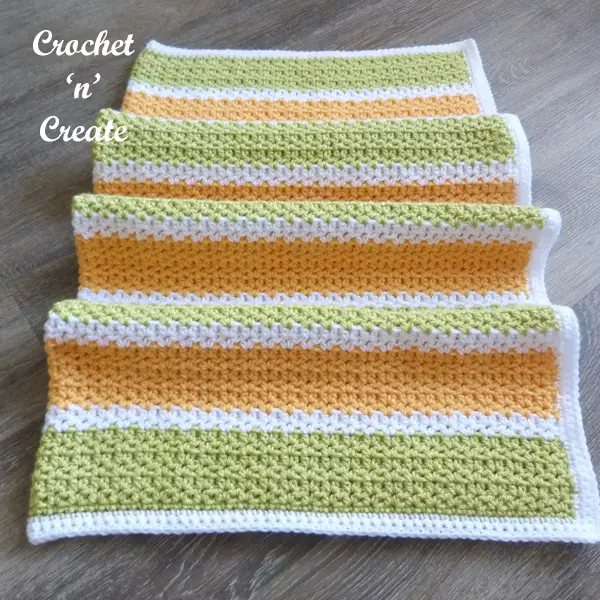 small v-stitch baby blanket