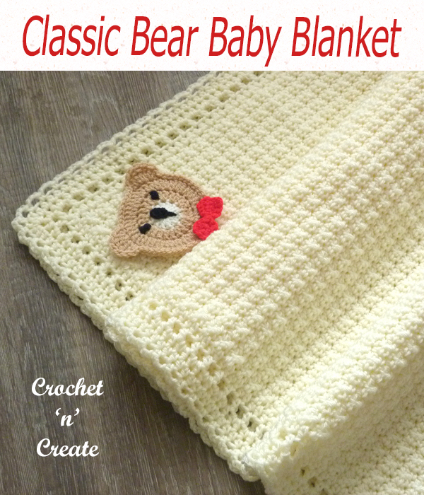 classic bear baby blanket