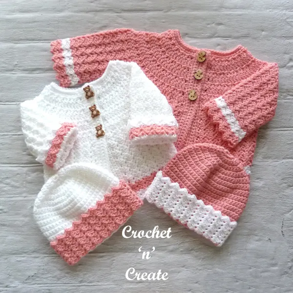 crochet sprig baby outfit