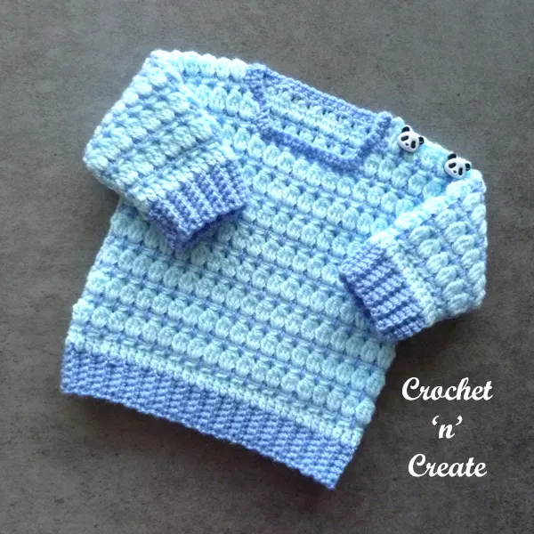 cluster block baby sweater