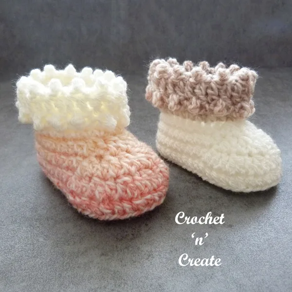 sweet dotty baby booties