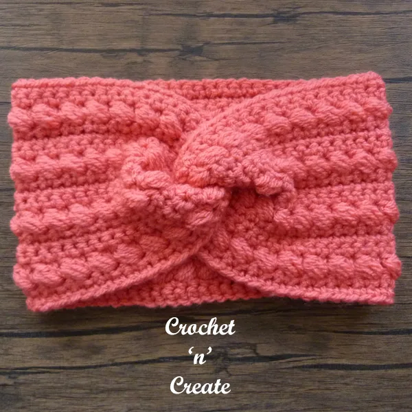 crochet twist adult headband