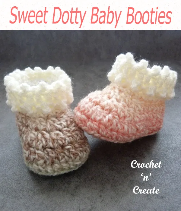 sweet dotty baby booties
