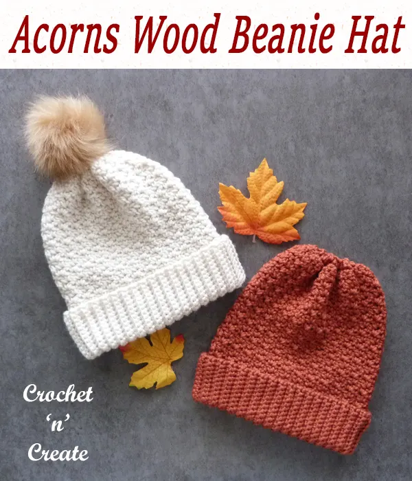 acorns wood beanie hat