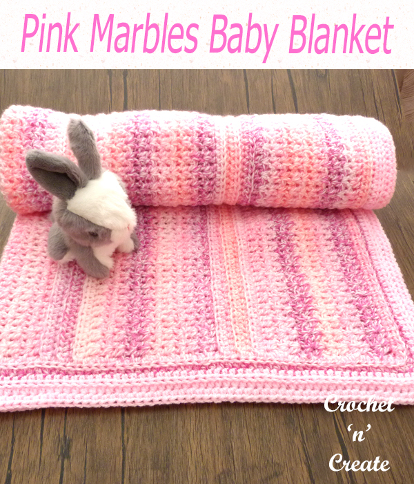 pink marbles baby blanket