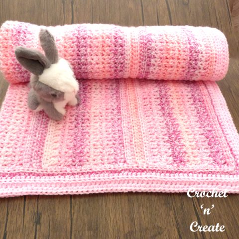Pink Marbles Baby Blanket Free Crochet Pattern on Crochet 'n' Create