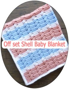 off set shell baby blanket