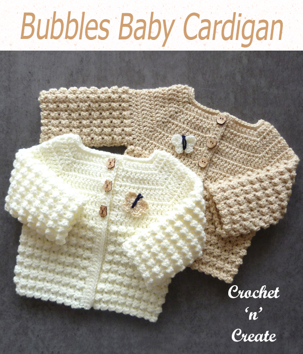 bubbles baby cardigan