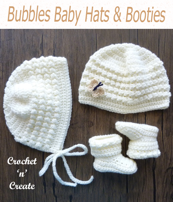 bubbles baby hats & booties