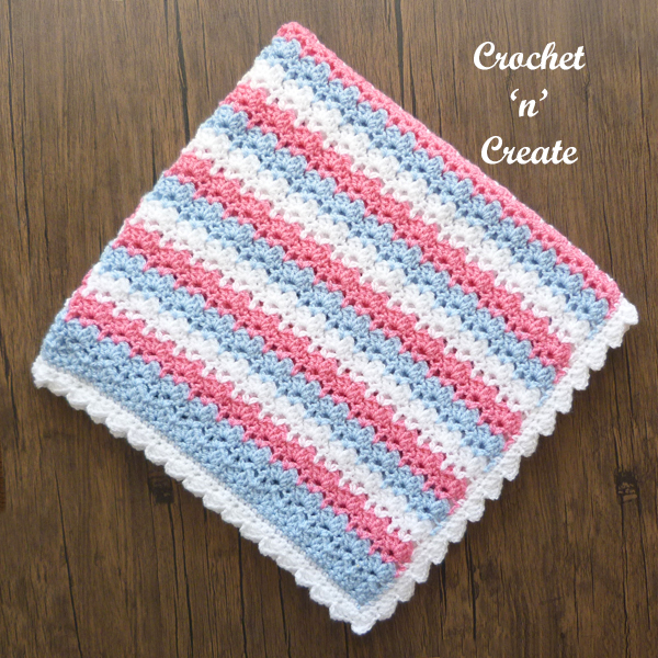 striped baby blanket