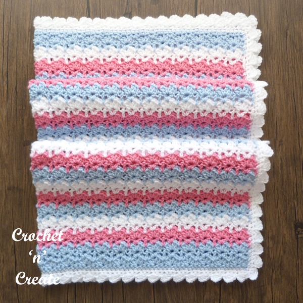 striped baby blanket